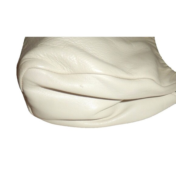 Vintage 1950's Ande Handbag Purse Buttery Soft Leather Cream Bakelite Handles - Picture 8 of 10